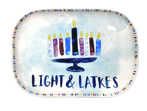 Cape Cod Hanukkah Light & Latkes Platter