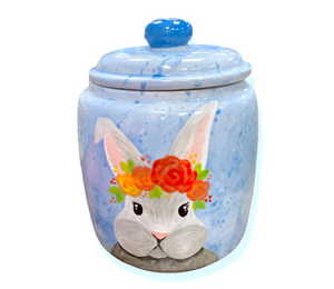 Cape Cod Watercolor Bunny Jar