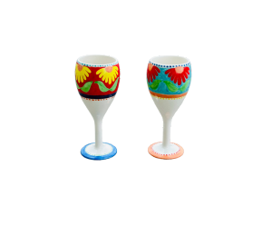 Cape Cod Floral Wine Glass Set