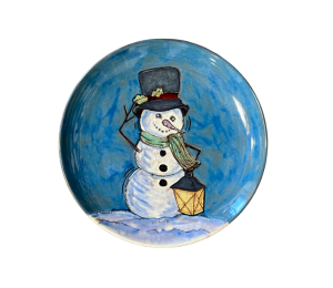 Cape Cod Rustic Glazed Snowman