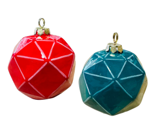 Cape Cod Jewel Toned Faceted Ornament