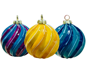 Cape Cod Jewel Toned Spiral Ornament